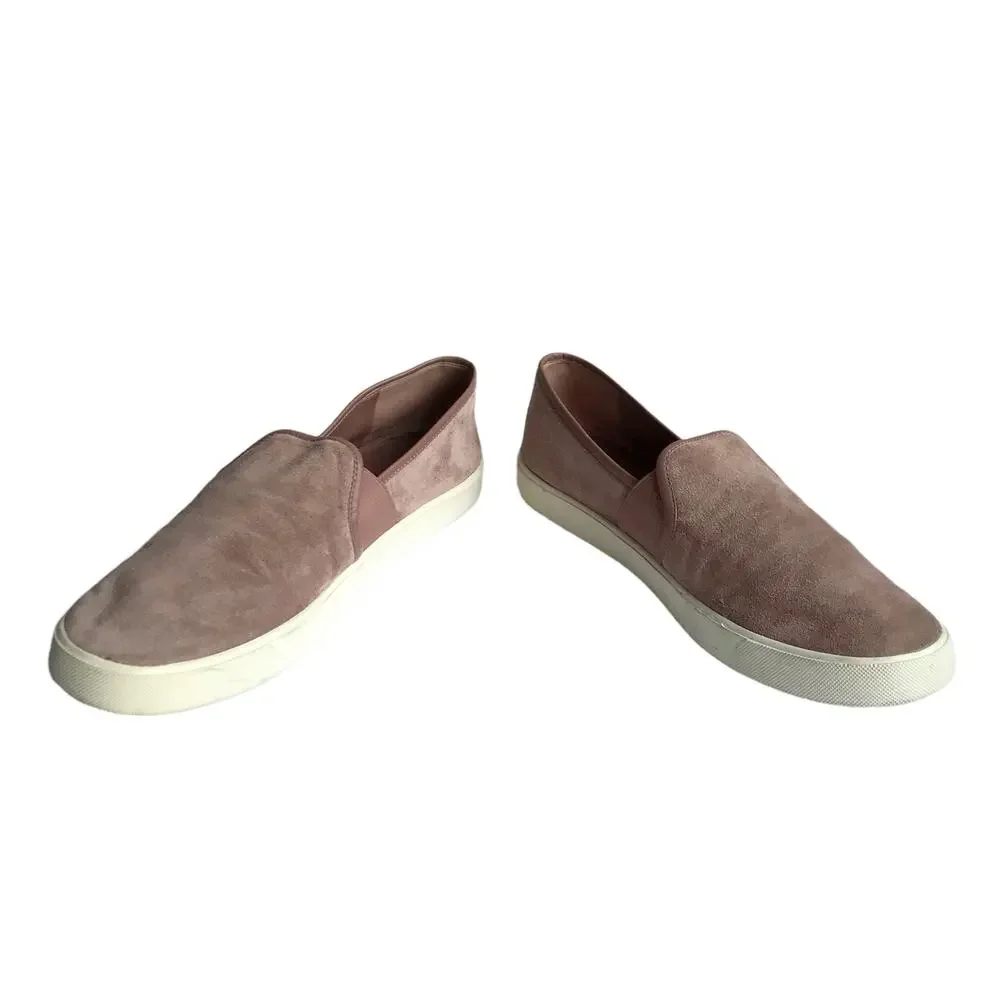 Vince Blair Suede Slip On Platform Sneakers Size 9 Pink Academia Minimalist